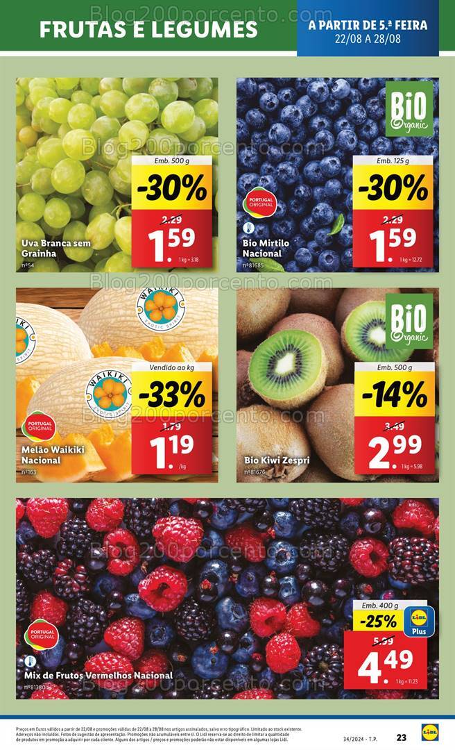 Antevisão Folheto LIDL Promoções de 22 a 28 agosto