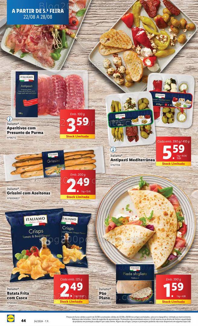 Antevisão Folheto LIDL Promoções de 22 a 28 agosto