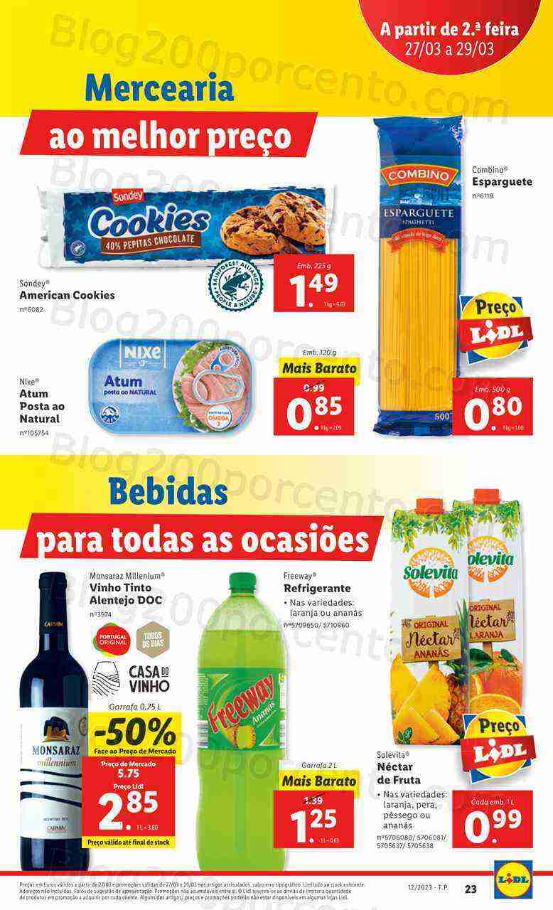 Antevisão Folheto LIDL Promoções de 23 a 29 março