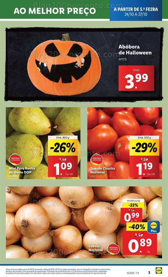 Antevisão Folheto LIDL Supermercado Promoções a partir de 24 outubro