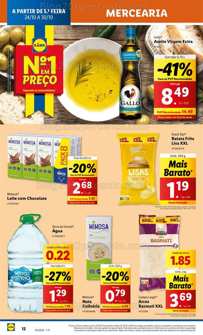 Antevisão Folheto LIDL Supermercado Promoções a partir de 24 outubro
