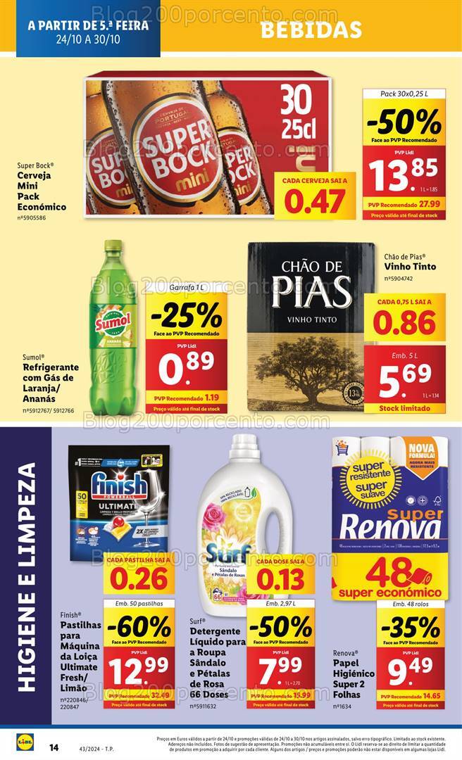 Antevisão Folheto LIDL Supermercado Promoções a partir de 24 outubro