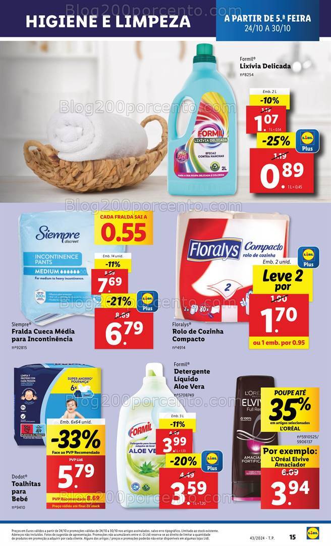 Antevisão Folheto LIDL Supermercado Promoções a partir de 24 outubro