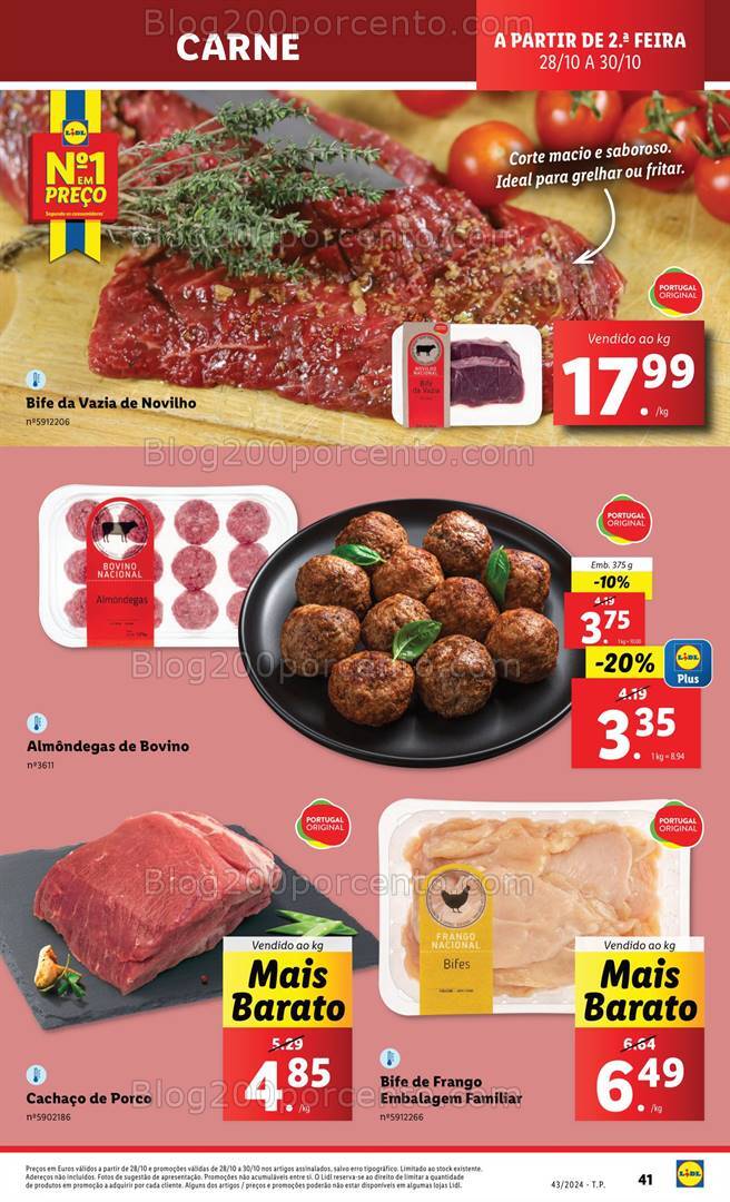 Antevisão Folheto LIDL Supermercado Promoções de 28 a 30 outubro
