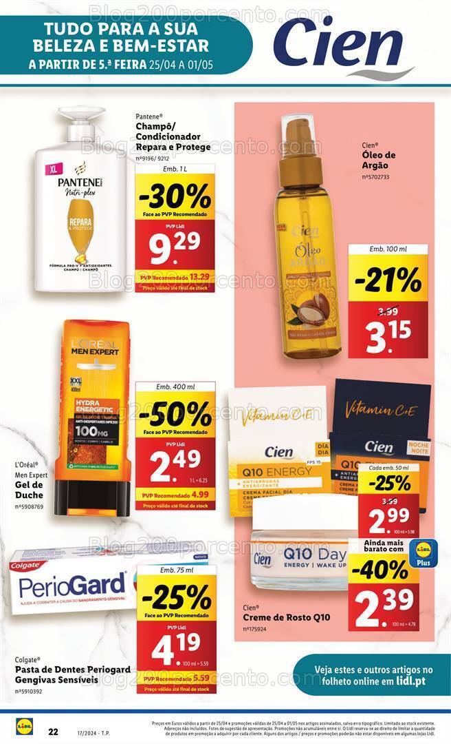 Antevisão Folheto LIDL Especial Higiene e Beleza Promoções de 25 abril a 1 maio