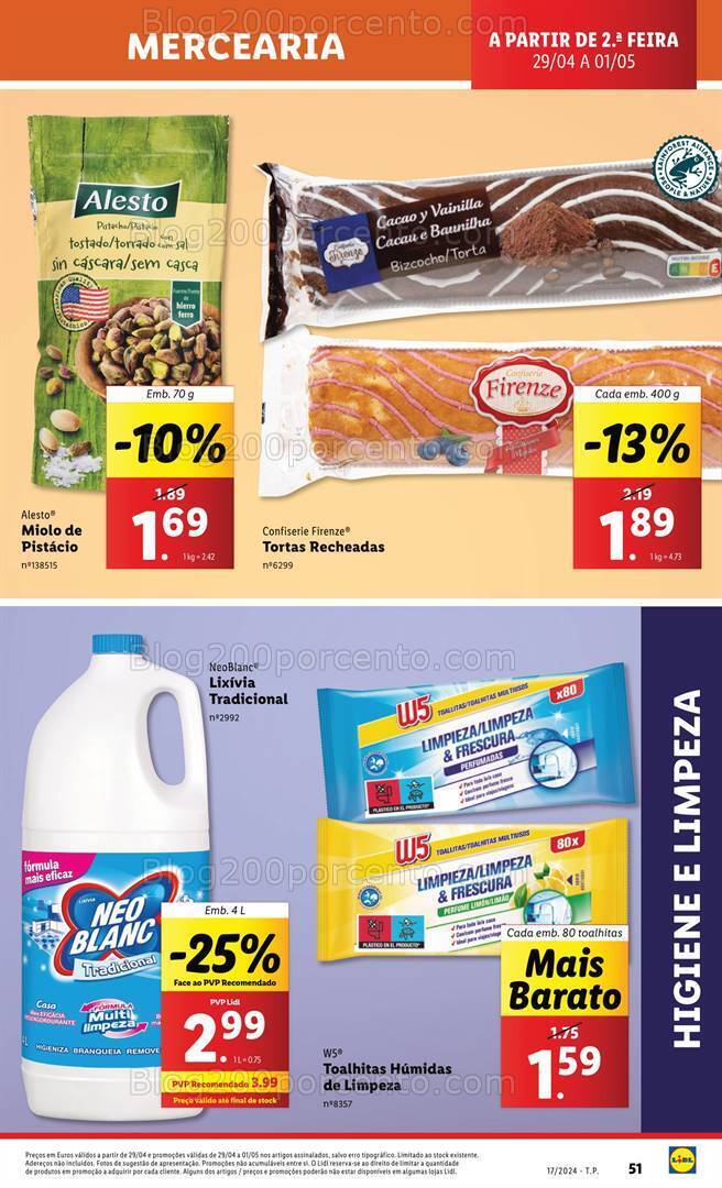 Antevisão Folheto LIDL Promoções de 25 abril a 1 maio