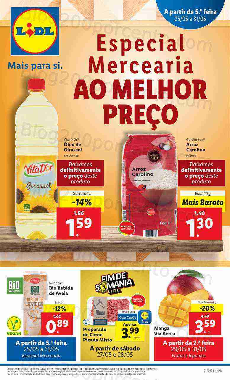Antevisão Folheto LIDL Supermercado Promoções de 25 a 31 maio