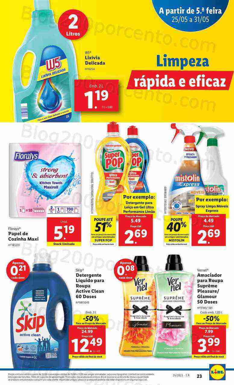 Antevisão Folheto LIDL Supermercado Promoções de 25 a 31 maio
