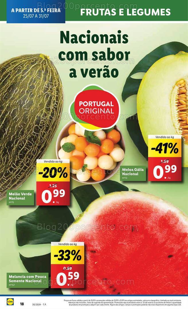 Antevisão Folheto LIDL Promoções de 25 a 31 julho