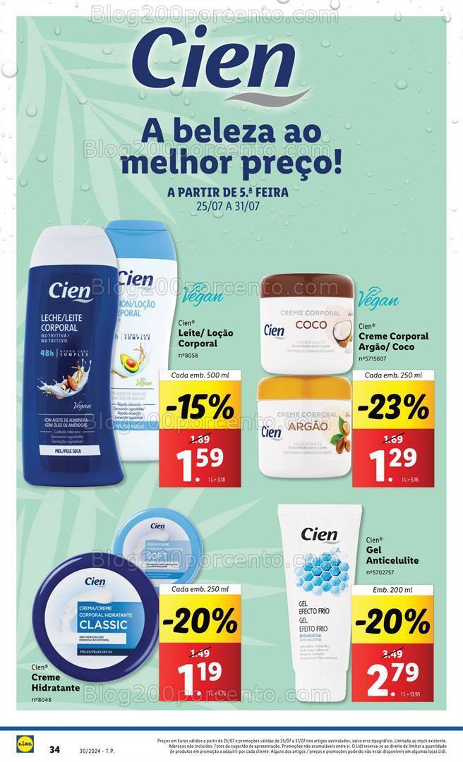 Antevisão Folheto LIDL Promoções de 25 a 31 julho