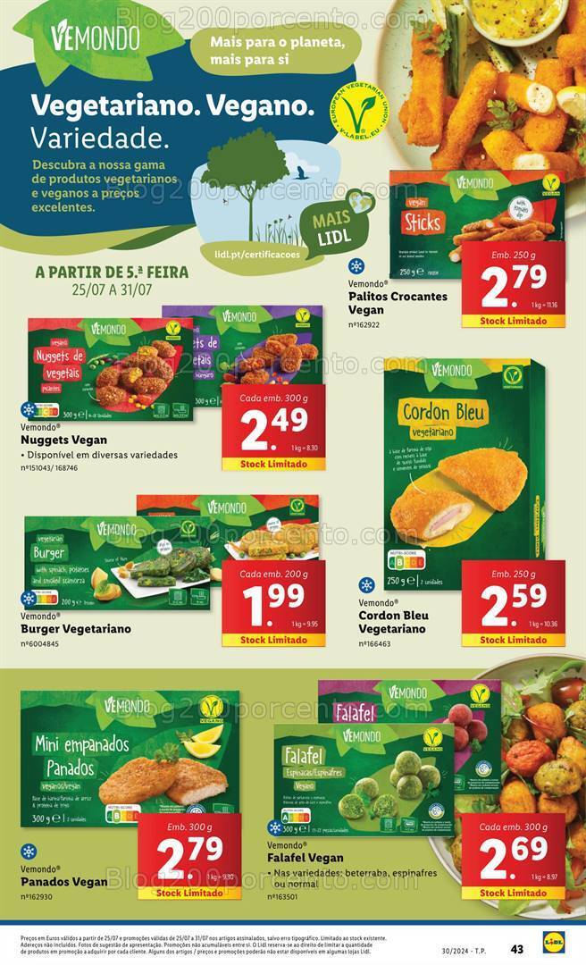 Antevisão Folheto LIDL Especial Alimentação Alternativa Promoções de 25 a 31 julho