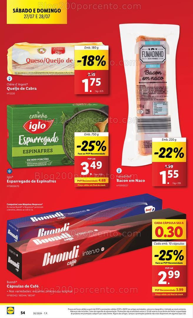 Antevisão Folheto LIDL Promoções Fim de Semana - 27 e 28 julho