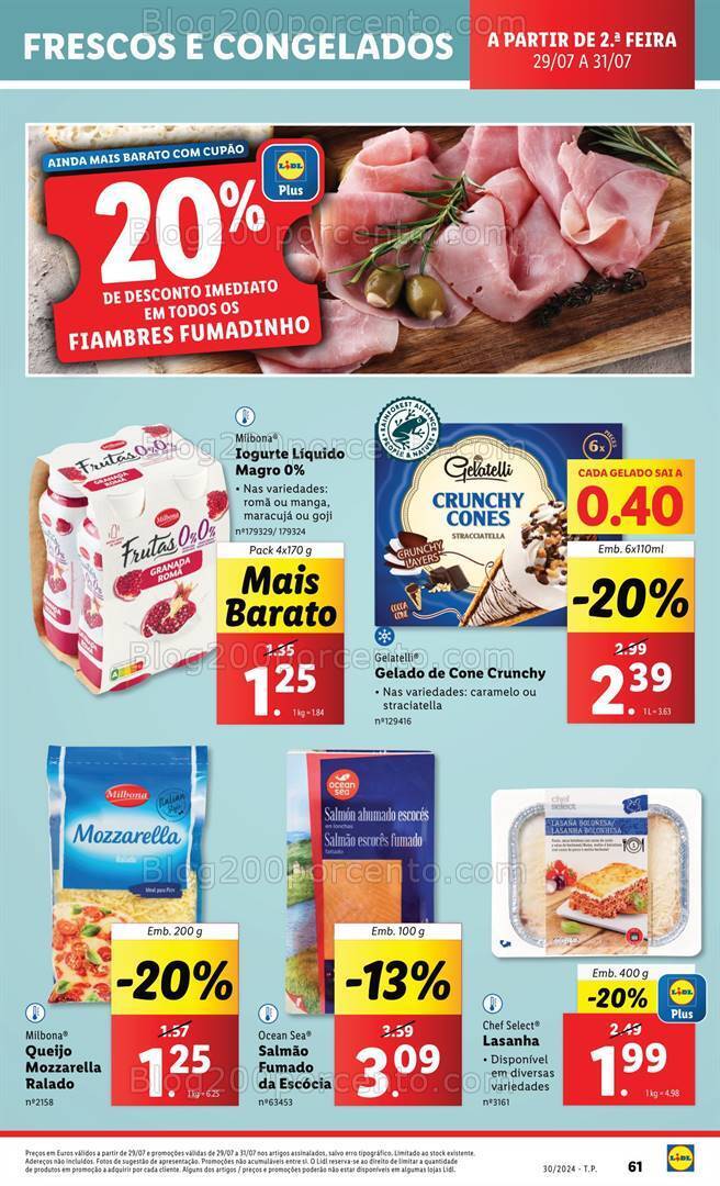 Antevisão Folheto LIDL Supermercado Promoções de 29 a 31 julho