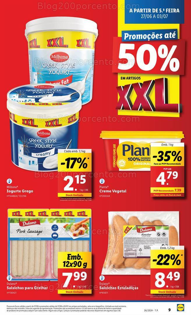 Antevisão Folheto LIDL XXL Promoções de 27 junho a 3 julho