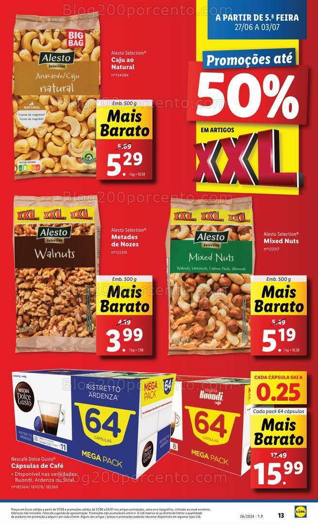 Antevisão Folheto LIDL XXL Promoções de 27 junho a 3 julho
