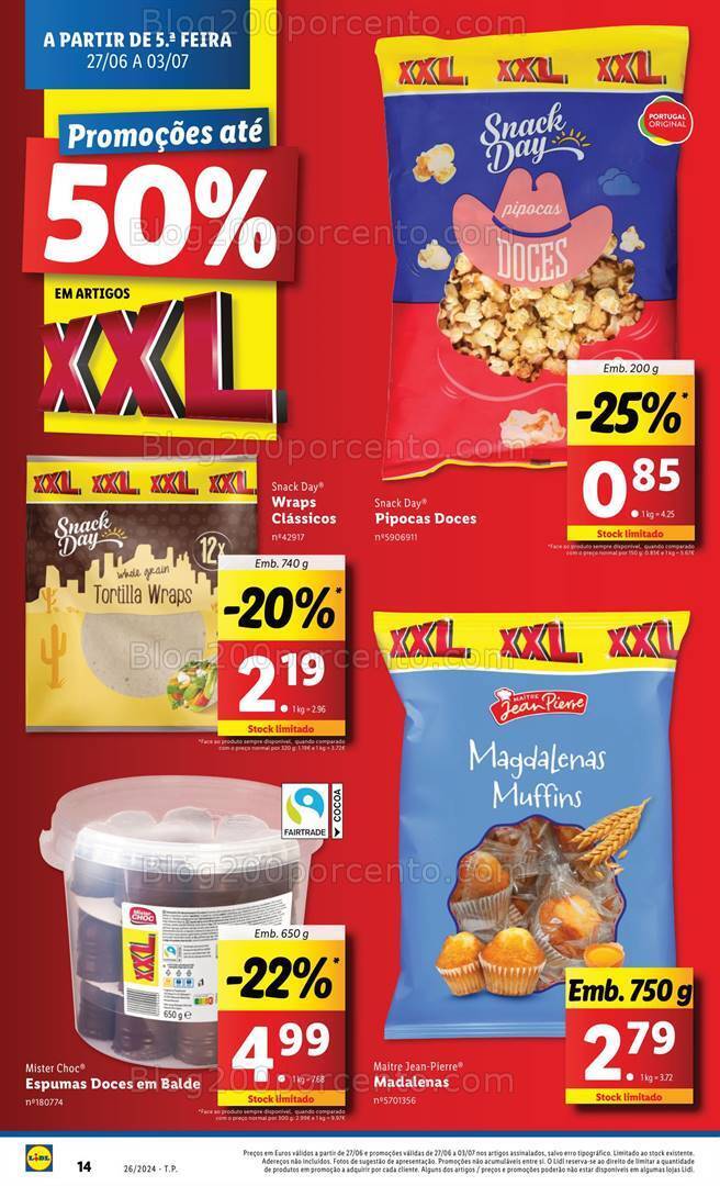 Antevisão Folheto LIDL XXL Promoções de 27 junho a 3 julho