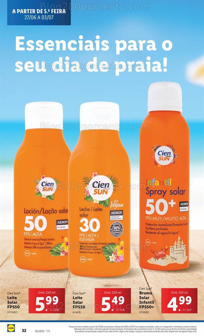 Antevisão Folheto LIDL Especial Verão Promoções de 27 junho a 3 julho