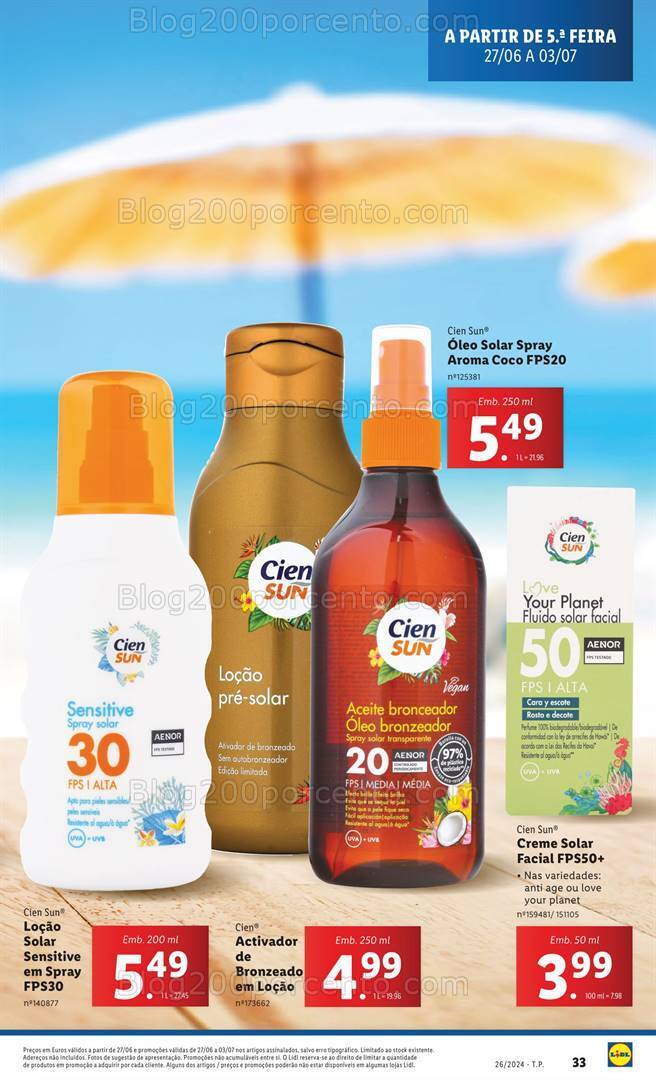 Antevisão Folheto LIDL Especial Verão Promoções de 27 junho a 3 julho
