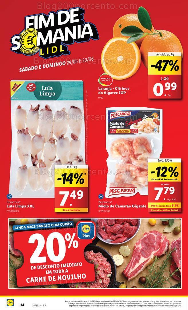 Antevisão Folheto LIDL Fim de Semana Promoções dias 29 e 30 julho