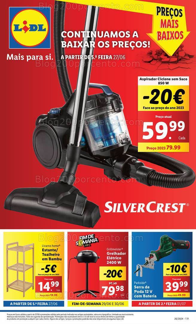 Antevisão Folheto LIDL Especial Limpeza Promoções de 27 a 30 junho