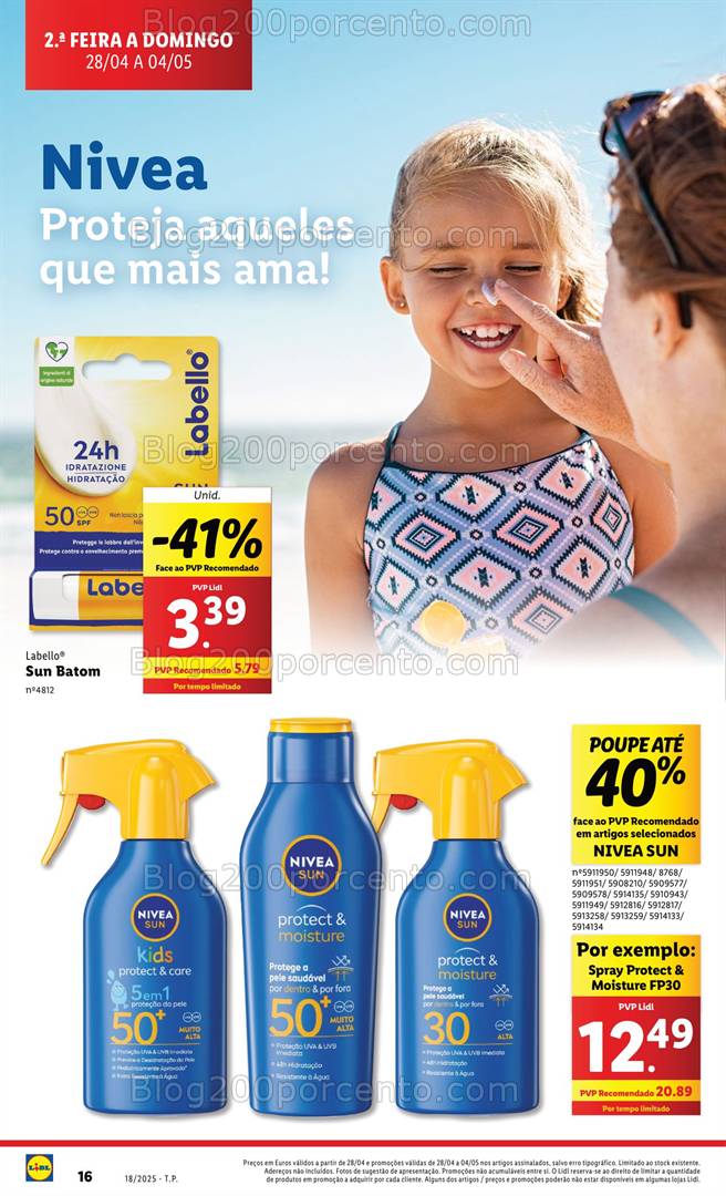 Antevisão Folheto LIDL Promoções de 28 abril a 4 maio - verão