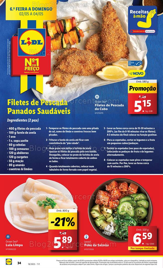 Antevisão Folheto LIDL Promoções de 28 abril a 4 maio - frescos