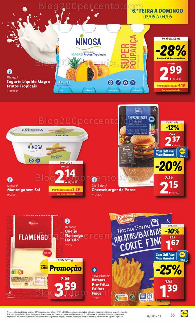 Antevisão Folheto LIDL Promoções de 28 abril a 4 maio - frescos