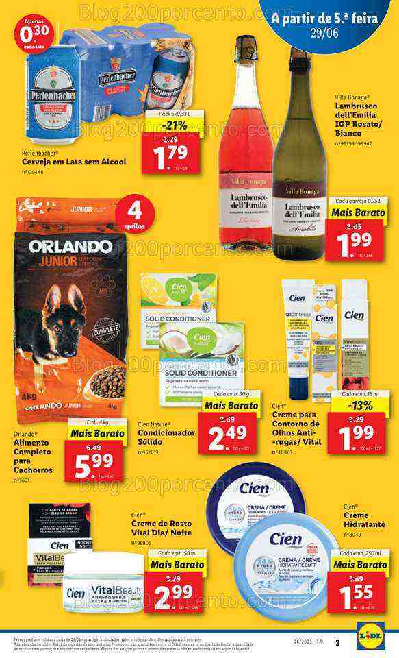 Antevisão Folheto LIDL Baixa de Preços Promoções de 29 junho a 5 julho