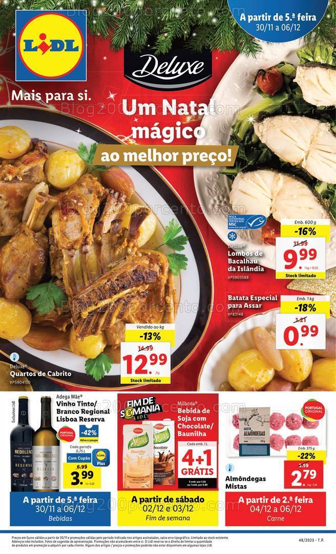 Antevisão Folheto LIDL Promoções de 30 novembro a 6 dezembro