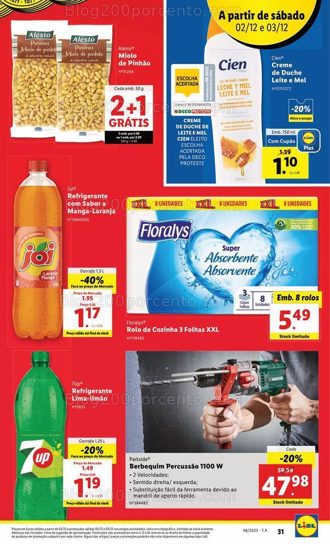 Antevisão Folheto LIDL Promoções Fim de Semana - 2e 3 dezembro