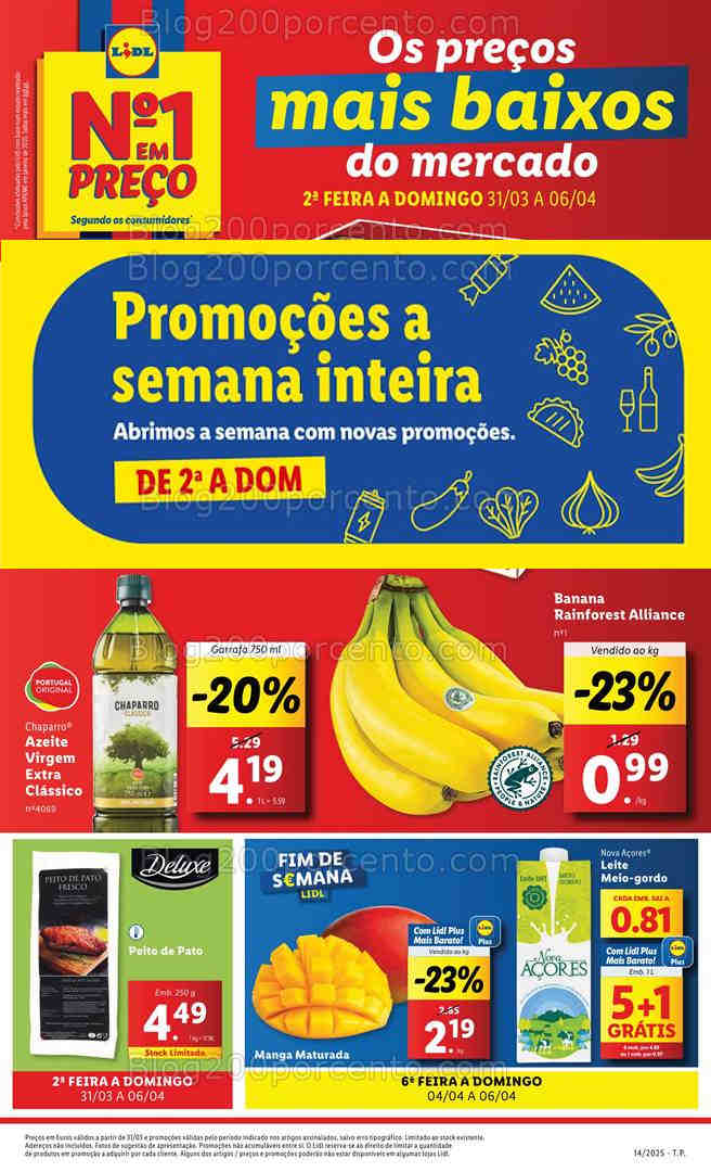 Antevisão Folheto LIDL Promoções 31 março a 6 abril