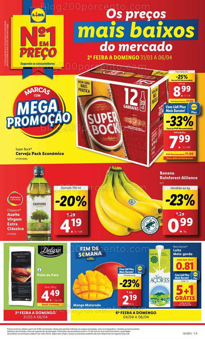 Antevisão Folheto LIDL Promoções 31 março a 6 abril