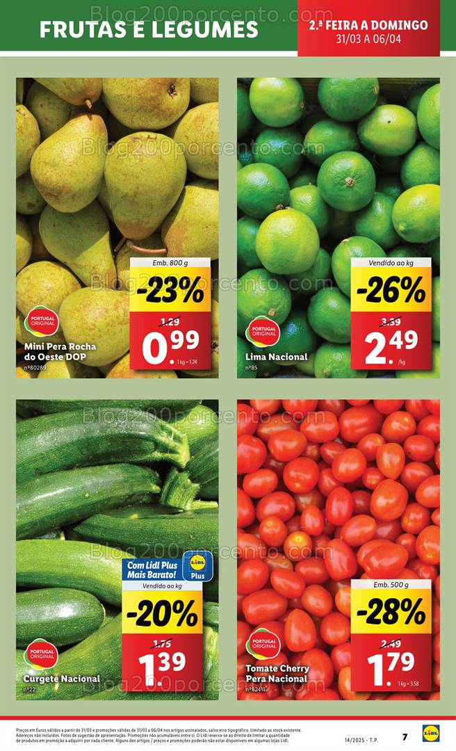 Antevisão Folheto LIDL Promoções 31 março a 6 abril