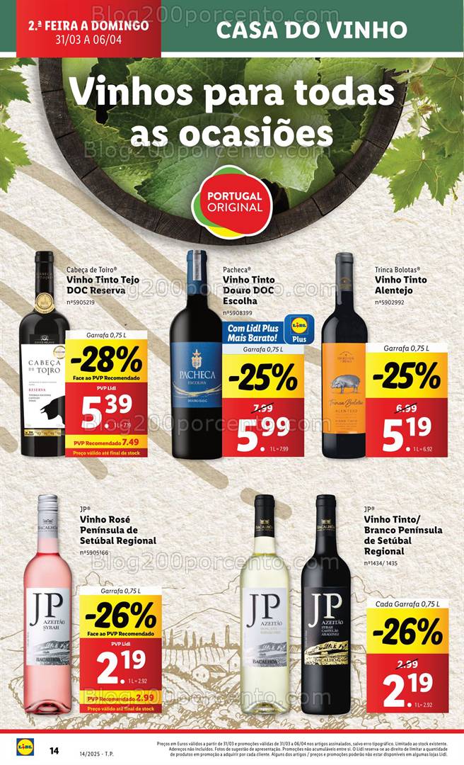 Antevisão Folheto LIDL Promoções 31 março a 6 abril