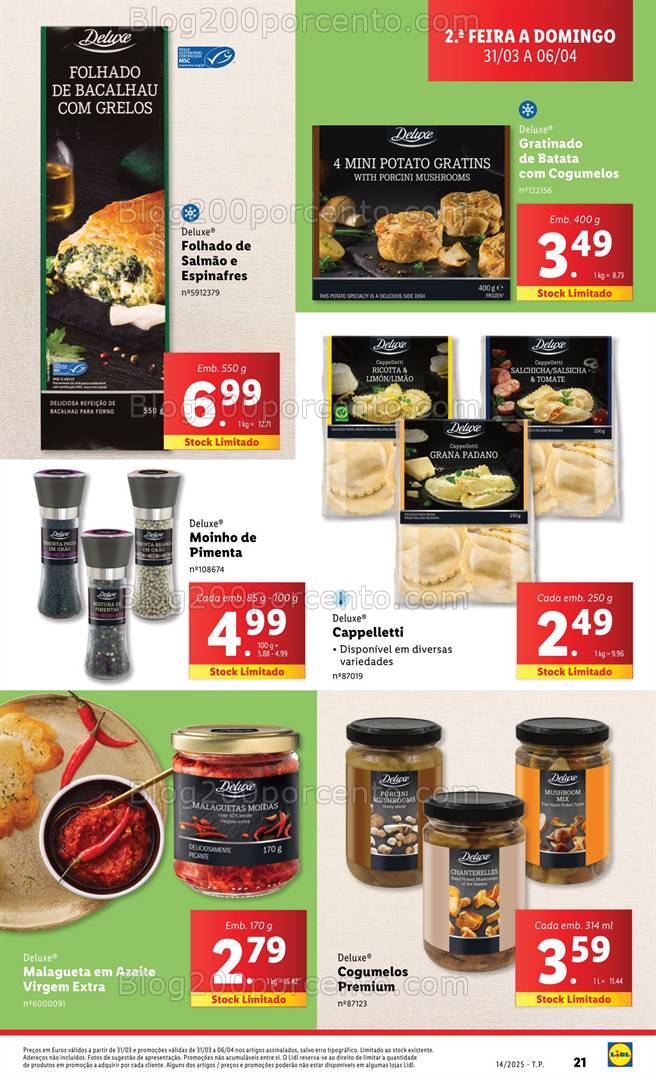 Antevisão Folheto LIDL Promoções 31 março a 6 abril