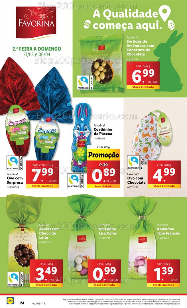 Antevisão Folheto LIDL Promoções 31 março a 6 abril