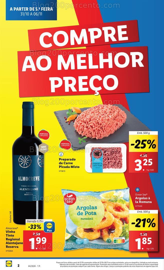 Antevisão Folheto LIDL Promoções de 31 outubro a 6 novembro