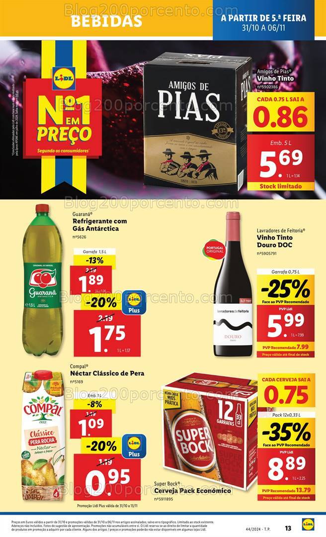 Antevisão Folheto LIDL Promoções de 31 outubro a 6 novembro