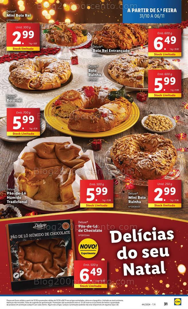 Antevisão Folheto LIDL Especial Natal Promoções de 31 outubro a 6 novembro