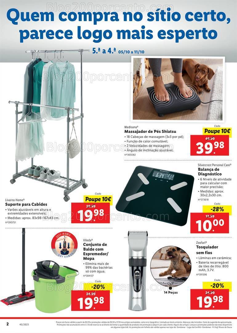 Antevisão Folheto LIDL Bazar Extra Gondomar Promoções de 5 a 11 outubro