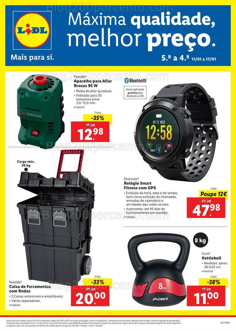 Antevisão Folheto LIDL Extra Bazar Promoções de 11 a 17 janeiro