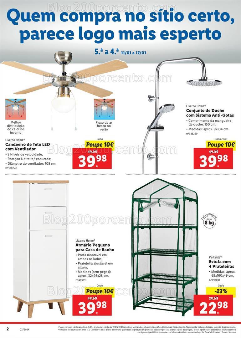 Antevisão Folheto LIDL Extra Bazar Promoções de 11 a 17 janeiro