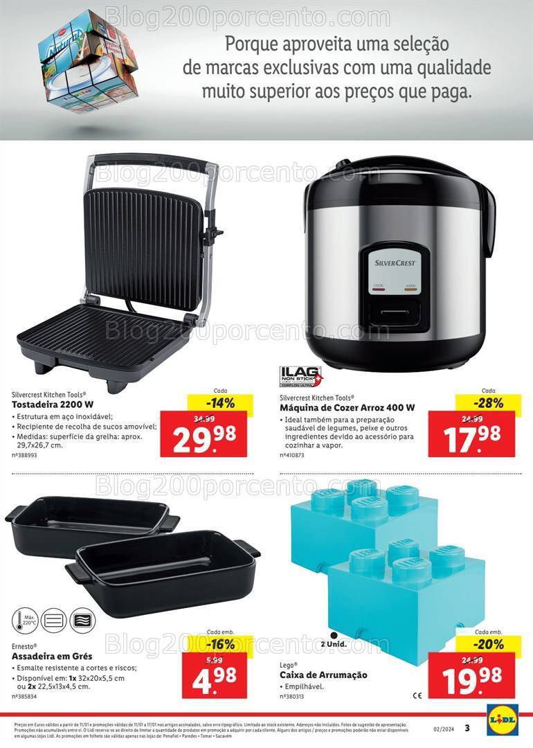 Antevisão Folheto LIDL Extra Bazar Promoções de 11 a 17 janeiro