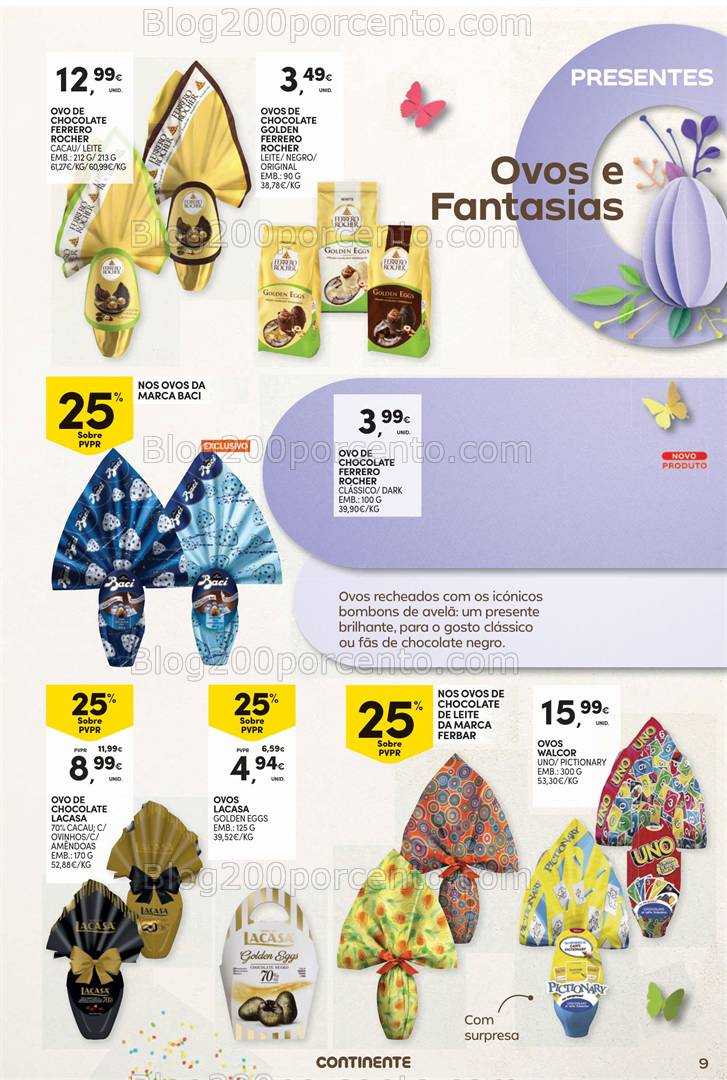 Antevisão Folheto CONTINENTE Páscoa Promoções de 1 a 20 abril