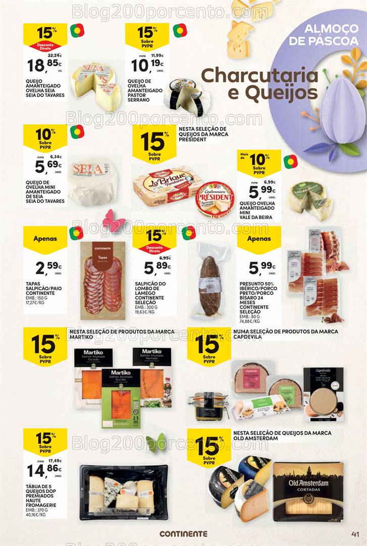 Antevisão Folheto CONTINENTE Páscoa Promoções de 1 a 20 abril