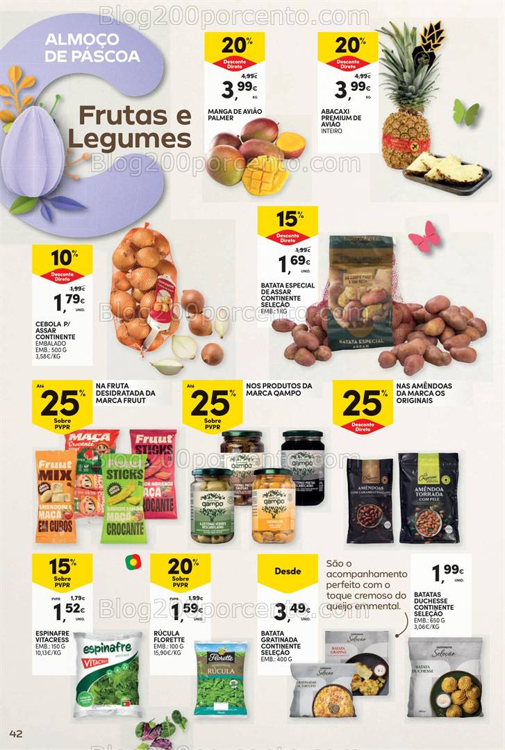 Antevisão Folheto CONTINENTE Páscoa Promoções de 1 a 20 abril