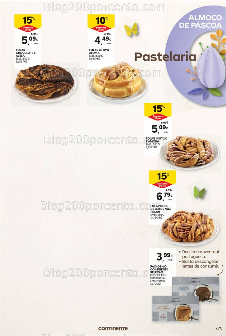 Antevisão Folheto CONTINENTE Páscoa Promoções de 1 a 20 abril