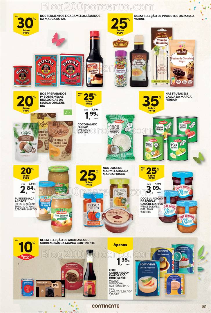 Antevisão Folheto CONTINENTE Páscoa Promoções de 1 a 20 abril