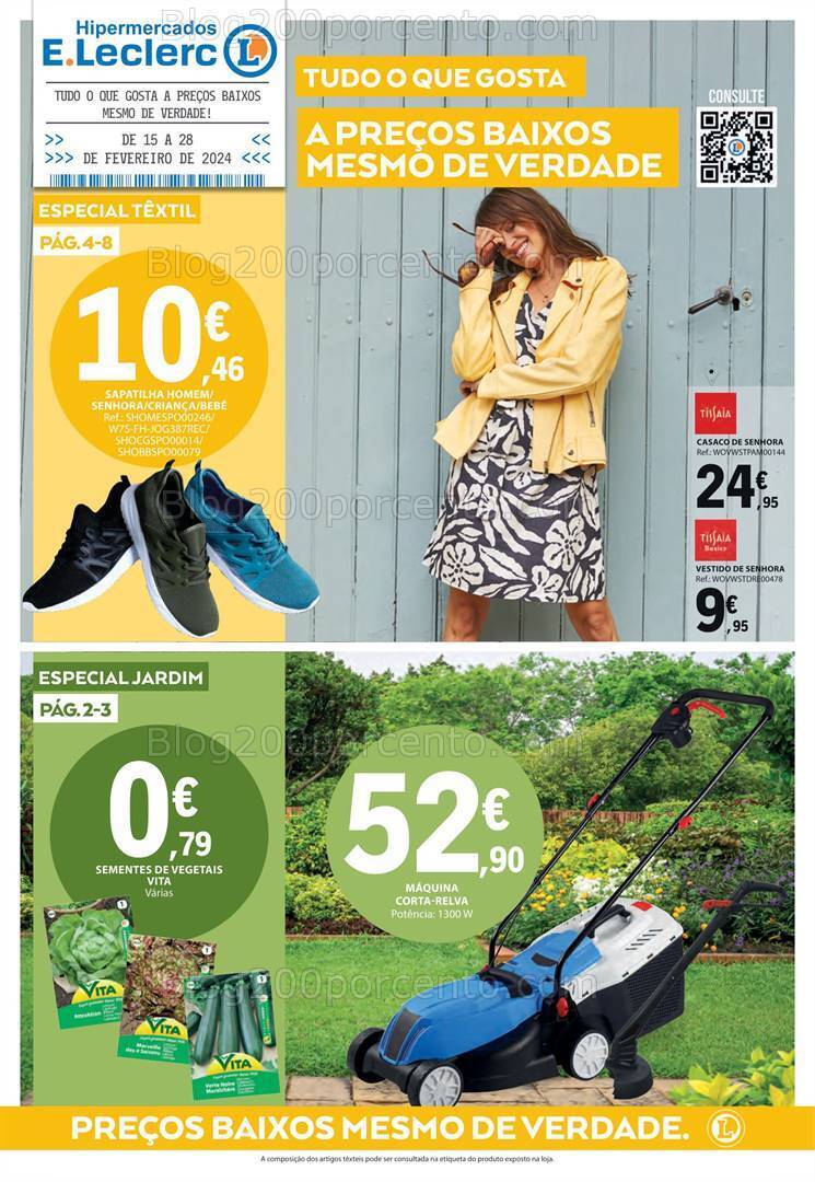 Antevisão Folheto E-LECLERC Bazar Promoções de 15 a 28 fevereiro