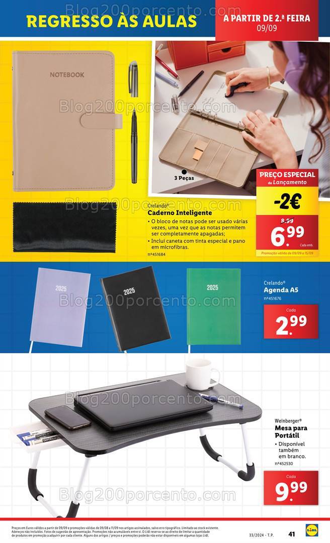 Antevisão Folheto LIDL Regresso às Aulas Promoções de 15 a 21 agosto
